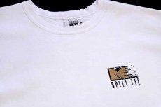 画像3: 90s USA製 Leeリー SPLIT TEE Will Golf 4 Food 両面プリント リバースウィーブ スウェット 白 L (3)