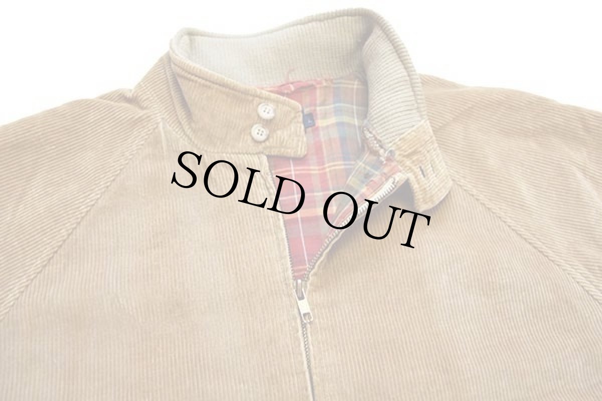 画像3: 90s ポロ ラルフローレン G9タイプ マドラスチェックライナー 太畝 コーデュロイ ハリントンジャケット 茶 L (3)