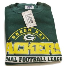 画像1: デッドストック★90s USA製 Leeリー NFL GREEN BAY PACKERS リバースウィーブ スウェット 緑 L (1)