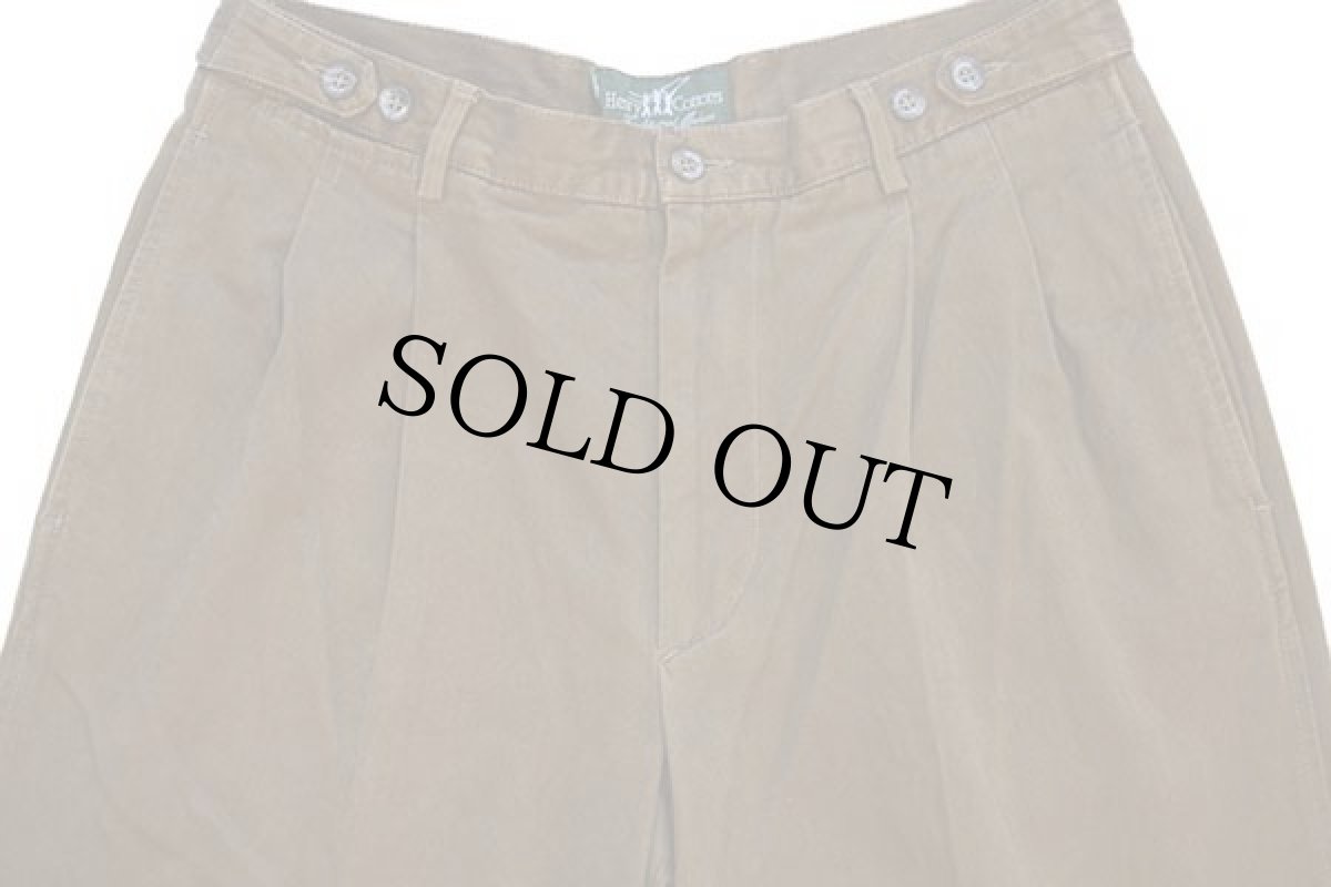 画像4: 90s イタリア製 Henry Cotton's ツータック スラックス コットンパンツ 黄土色 50 (4)