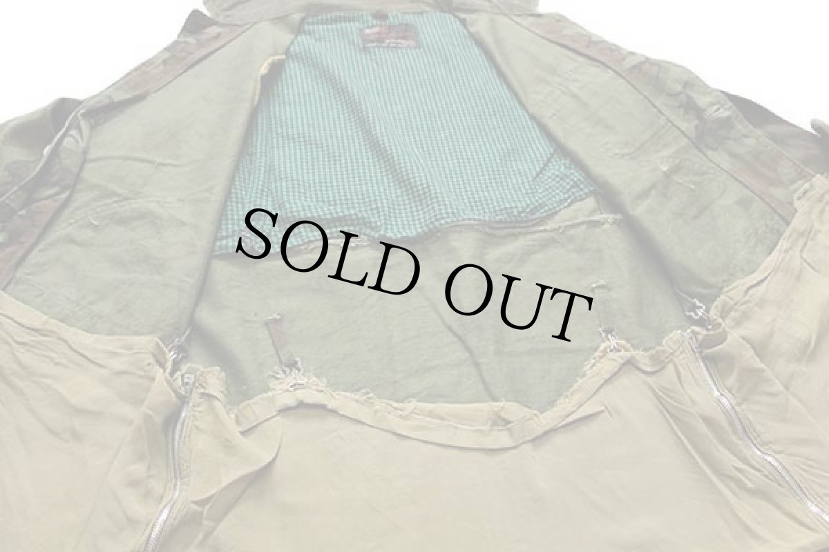 画像5: 60s Sears Ted Williams シビリアンリーフカモ コットン ハンティングジャケット (5)