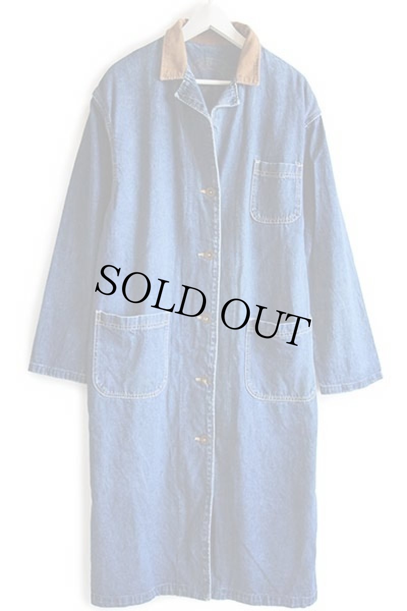 画像2: 90s USA製 Lee 340 ロング デニムコート L (2)