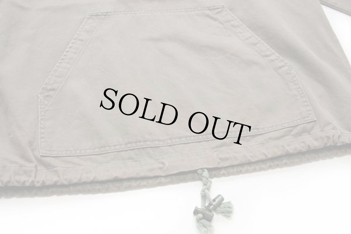 画像6: 00s GAPギャップ 無地 ハーフジップ プルオーバー コットンパーカー オリーブドラブ M★アノラック (6)