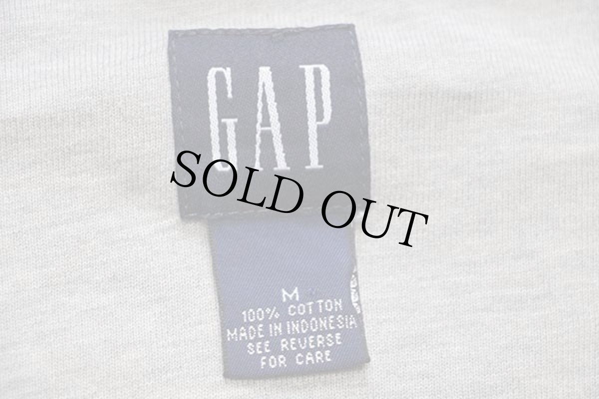 画像4: 00s GAPギャップ 無地 ハーフジップ プルオーバー コットンパーカー オリーブドラブ M★アノラック (4)