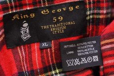 画像4: King George 59 ツートン 切り替え タータンチェックライナー ジャケット ベージュ×黒 XL (4)