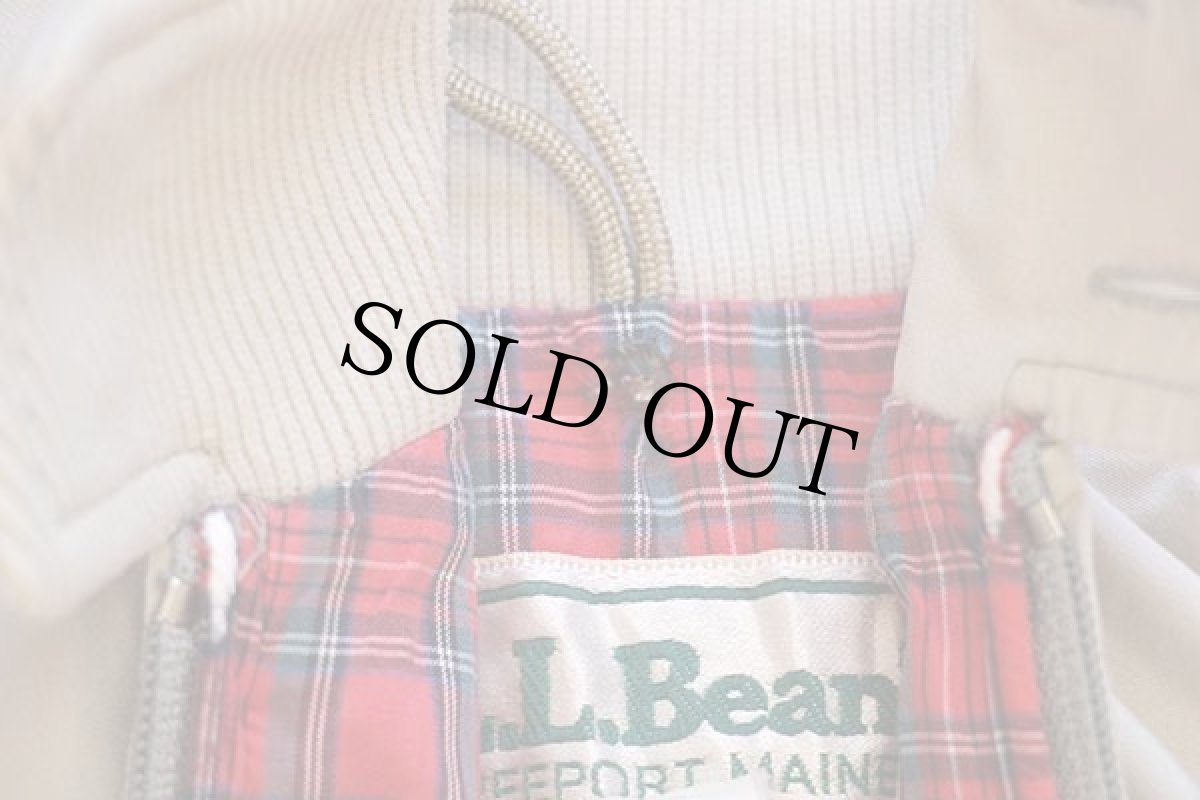 画像8: 80s USA製 L.L.Bean G9タイプ タータンチェックライナー ハリントンジャケット ライトベージュ 42L (8)