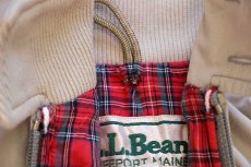 画像8: 80s USA製 L.L.Bean G9タイプ タータンチェックライナー ハリントンジャケット ライトベージュ 42L (8)