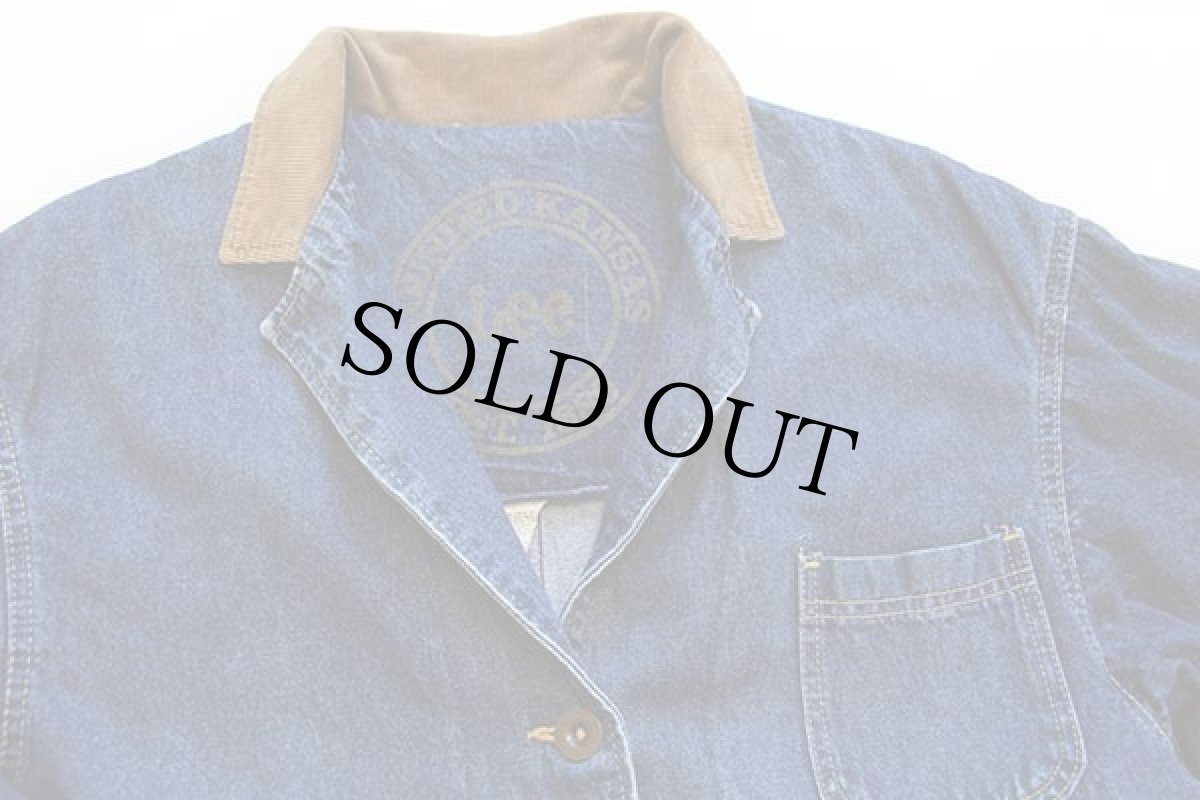 画像4: 90s USA製 Lee 340 ロング デニムコート L (4)