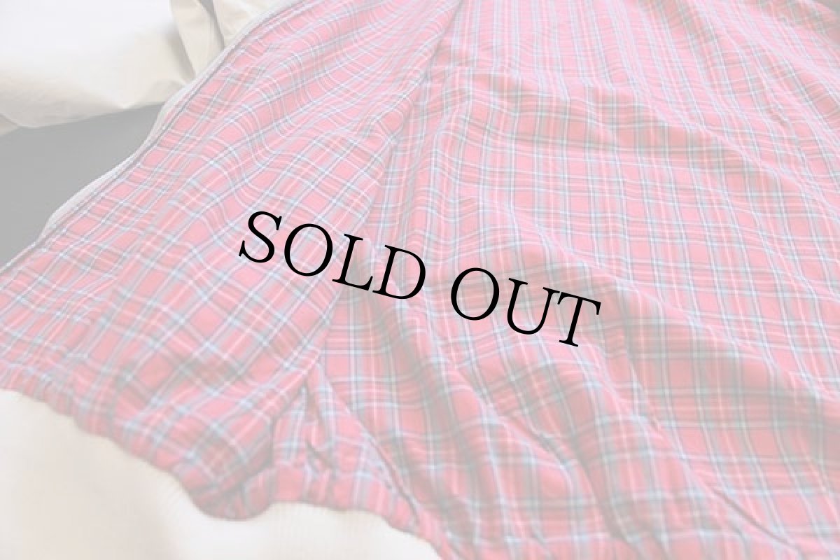 画像5: 80s USA製 L.L.Bean G9タイプ タータンチェックライナー ハリントンジャケット ライトベージュ 42L (5)