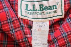 画像4: 80s USA製 L.L.Bean G9タイプ タータンチェックライナー ハリントンジャケット ライトベージュ 42L (4)