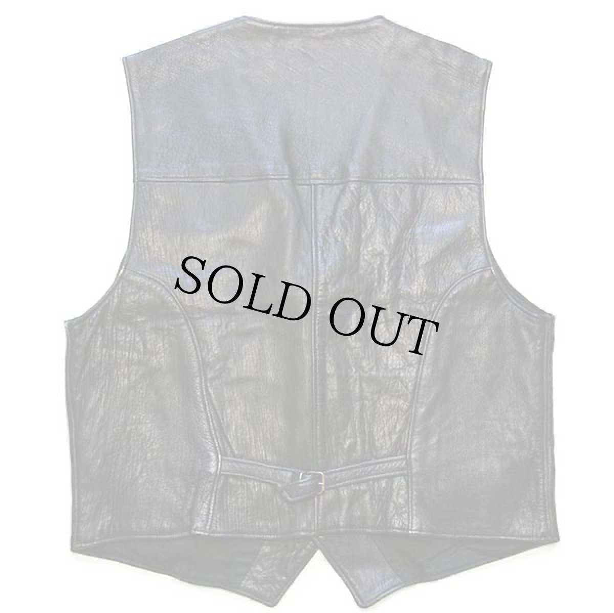 画像2: 90s イタリア製 Vera Pelle レザーベスト 黒 XXL★特大 (2)