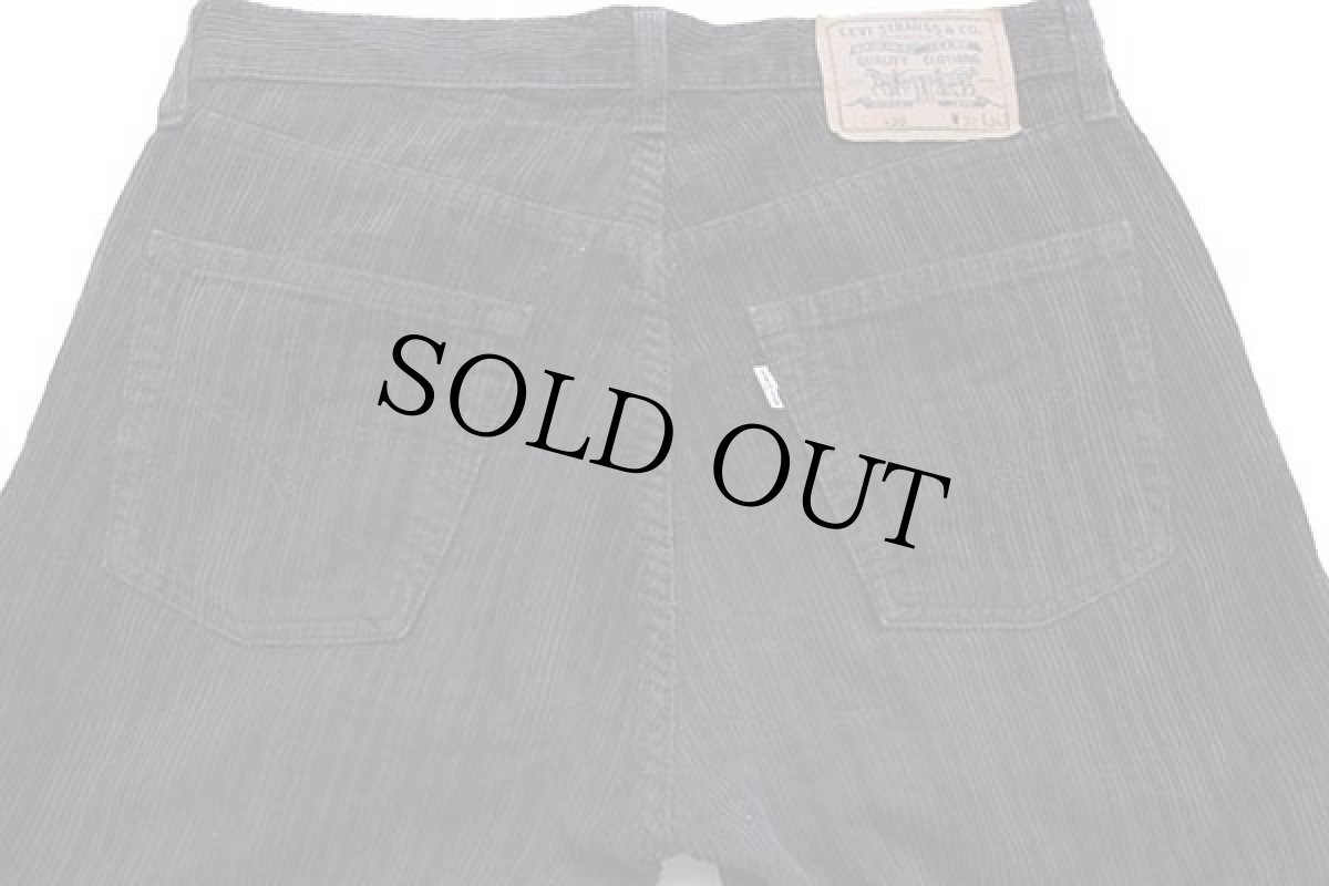画像5: 90s イタリア製 Levi'sリーバイス 458 ランダム コーデュロイパンツ 薄黒 w32★ユーロ (5)