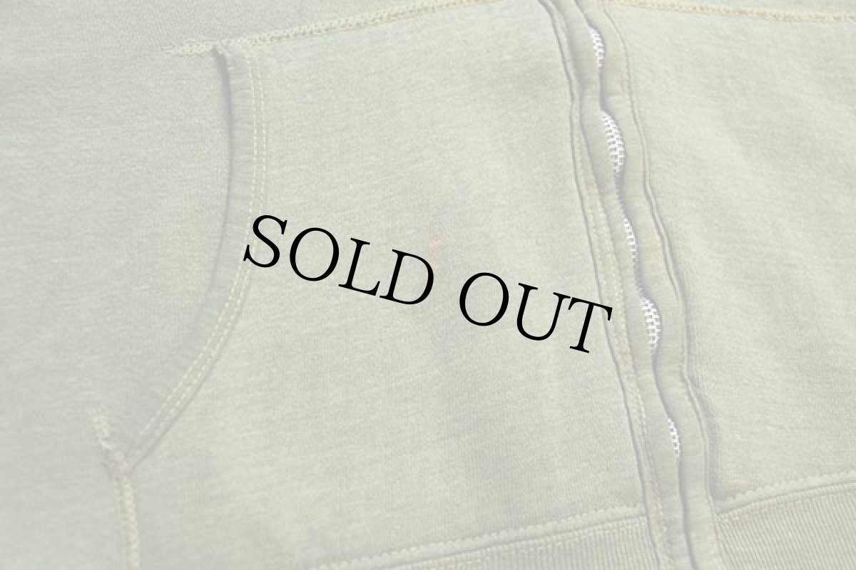 画像5: 70s UNKNOWN 無地 スウェット ジップパーカー 杢グリーン フェード (5)