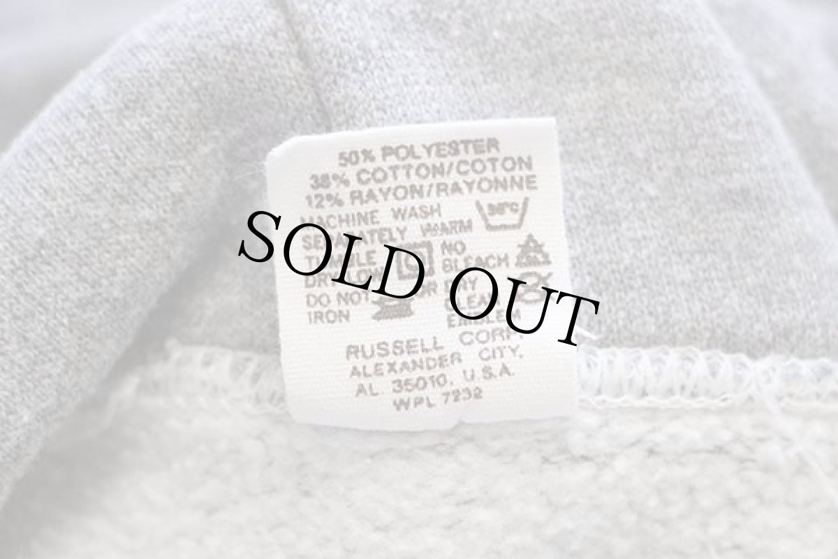 画像5: 70s USA製 RUSSELLラッセル 無地 スウェットパーカー 杢グレー S (5)