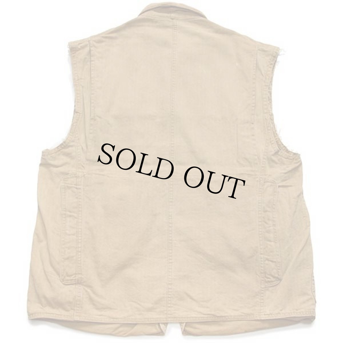 画像2: 50s UNKNOWN カットオフ ヘリンボーン ハンティングベスト 茶 (2)