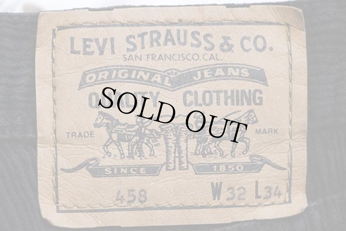 画像6: 90s イタリア製 Levi'sリーバイス 458 ランダム コーデュロイパンツ 薄黒 w32★ユーロ (6)