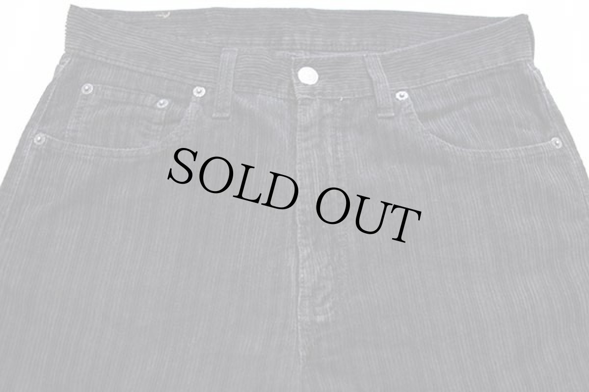 画像4: 90s イタリア製 Levi'sリーバイス 458 ランダム コーデュロイパンツ 薄黒 w32★ユーロ (4)