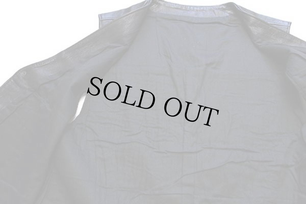 画像6: 90s イタリア製 Vera Pelle レザーベスト 黒 XXL★特大 (6)