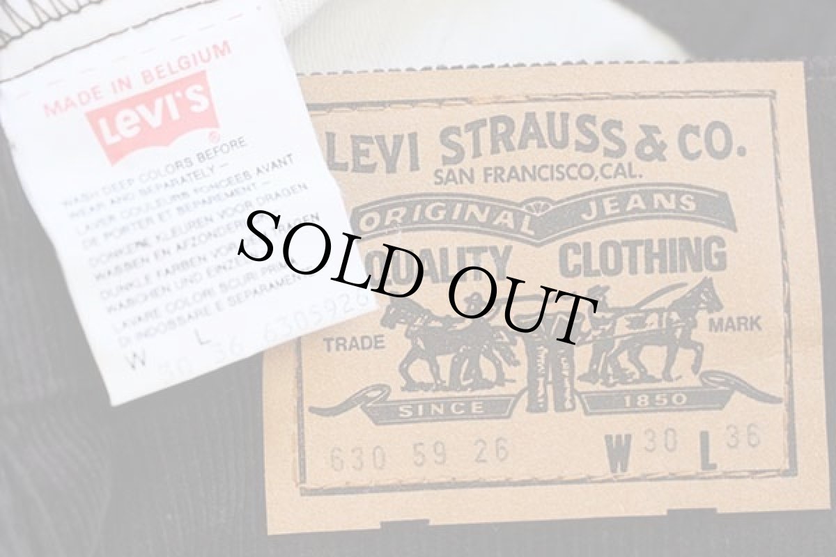 画像6: デッドストック★90s ベルギー製 Levi'sリーバイス 630 コーデュロイパンツ チョコレート W30 L36★ユーロ (6)