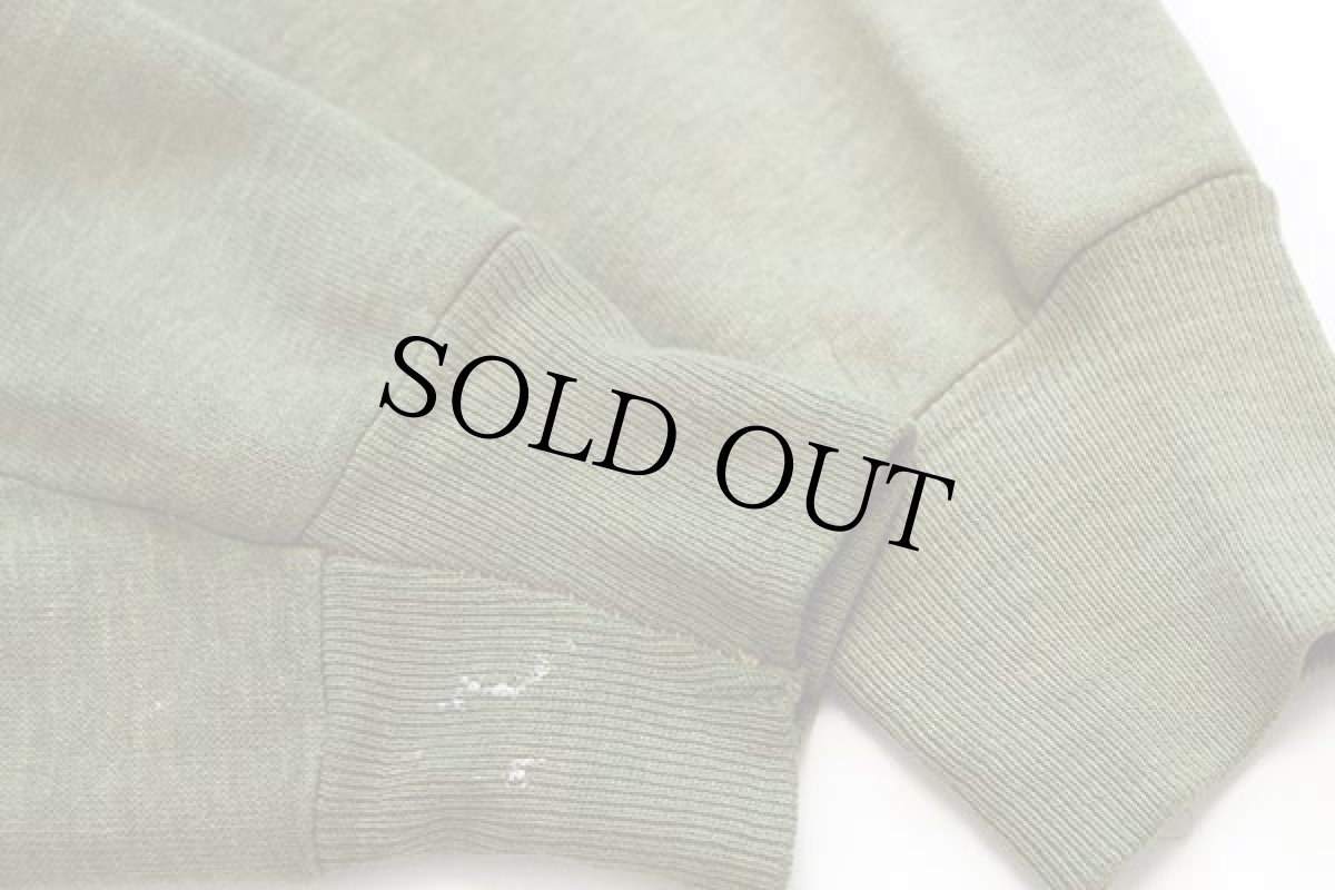 画像6: 70s UNKNOWN 無地 スウェット ジップパーカー 杢グリーン フェード (6)