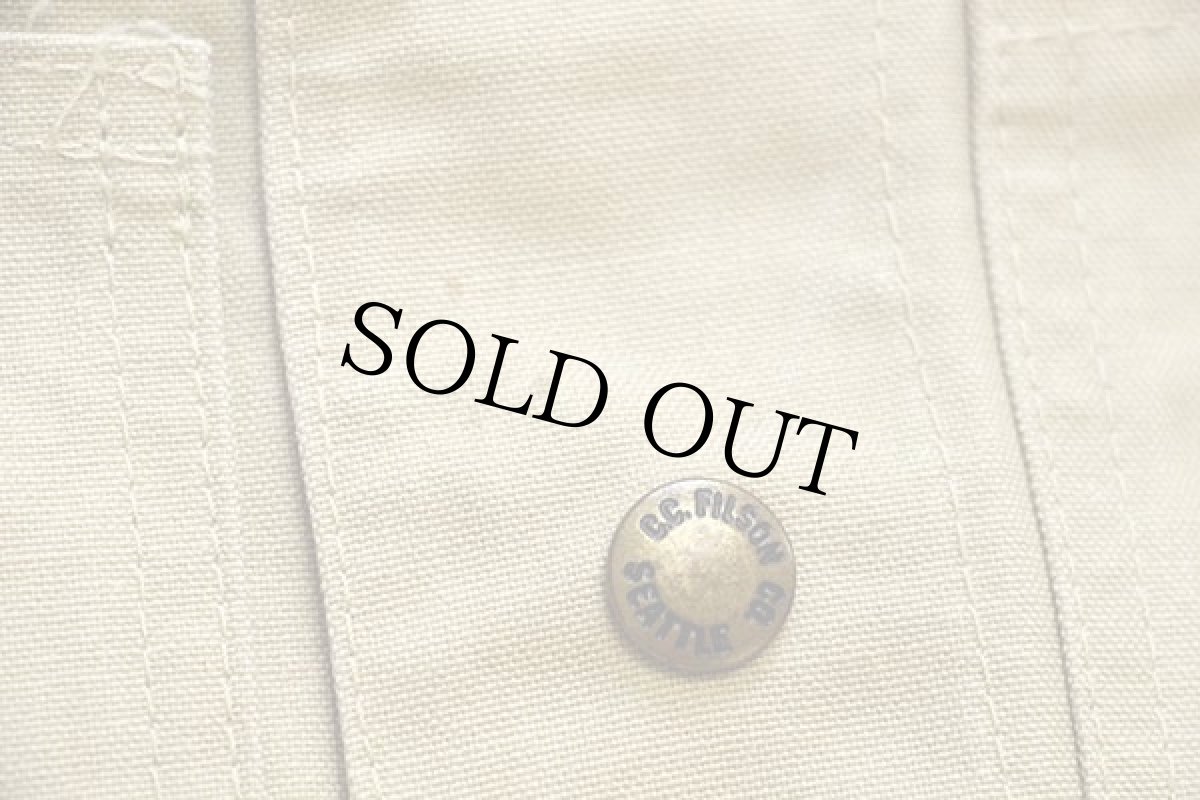 画像6: USA製 FILSONフィルソン 刺繍 キャンバス ワークベスト カーキ 42 (6)