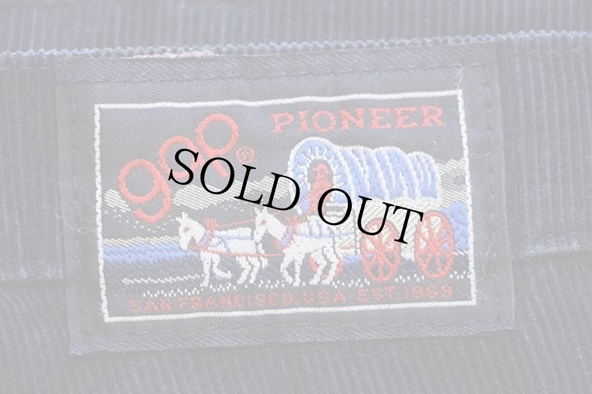 画像6: 80s gapギャップ PIONEERタグ フレア コーデュロイパンツ 紺 w31 L31★ブーツカット (6)