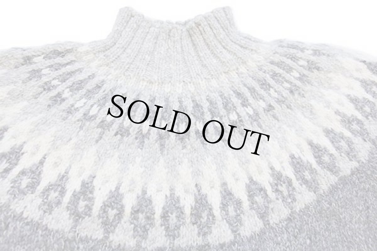 画像3: 00s LAUREN ラルフローレン 丸ヨーク ノルディック柄 ハイネック ウール×アルパカ ハンドニット セーター L (3)