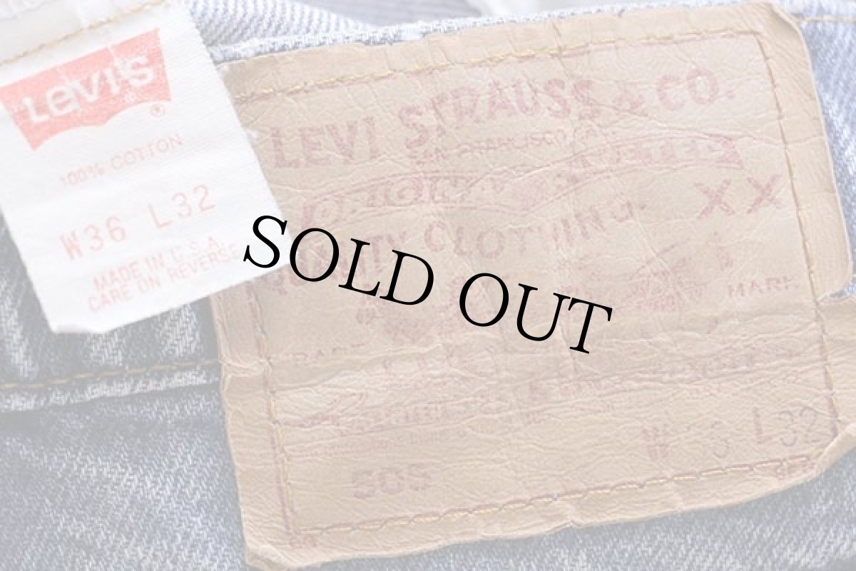 画像6: 80s USA製 Levi'sリーバイス 505 デニムパンツ w36 L32★111 (6)