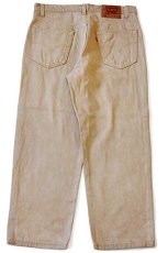 画像3: 90s USA製 Levi'sリーバイス 550 カラーデニムパンツ 後染め カーキ w34 (3)