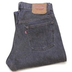 画像1: 80s USA製 Levi'sリーバイス 501 先染め ブラック デニムパンツ w30 (1)