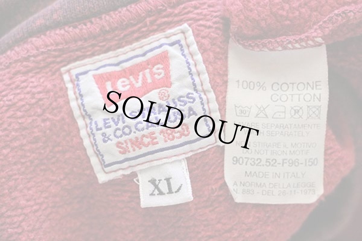 画像4: 90s イタリア製 Levi'sリーバイス ボーダー オールオーバープリント コットン スウェット XL★ユーロ (4)