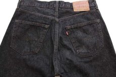 画像5: 90s USA製 Levi'sリーバイス 501 先染め ブラック デニムパンツ w33★ユーロ (5)