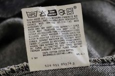 画像7: 90s USA製 Levi'sリーバイス 501 先染め ブラック デニムパンツ w33★ユーロ (7)