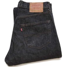 画像1: 90s USA製 Levi'sリーバイス 501 先染め ブラック デニムパンツ w33★ユーロ (1)