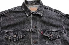 画像3: 80s USA製 Levi'sリーバイス 70507 先染め ブラック デニムジャケット 4ポケット (3)