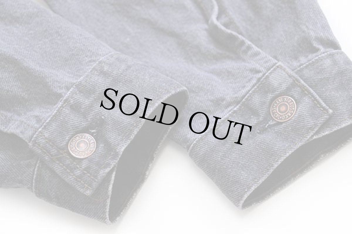 画像7: 80s USA製 Levi'sリーバイス 70506 先染め ブラック デニムジャケット 4ポケット 42R (7)