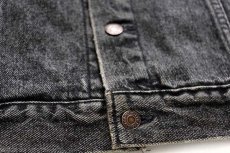 画像6: 80s USA製 Levi'sリーバイス 70507 先染め ブラック デニムジャケット 4ポケット (6)