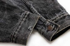 画像7: 80s USA製 Levi'sリーバイス 70507 先染め ブラック デニムジャケット 4ポケット (7)