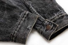 画像7: 80s USA製 Levi'sリーバイス 70507 先染め ブラック デニムジャケット 4ポケット (7)