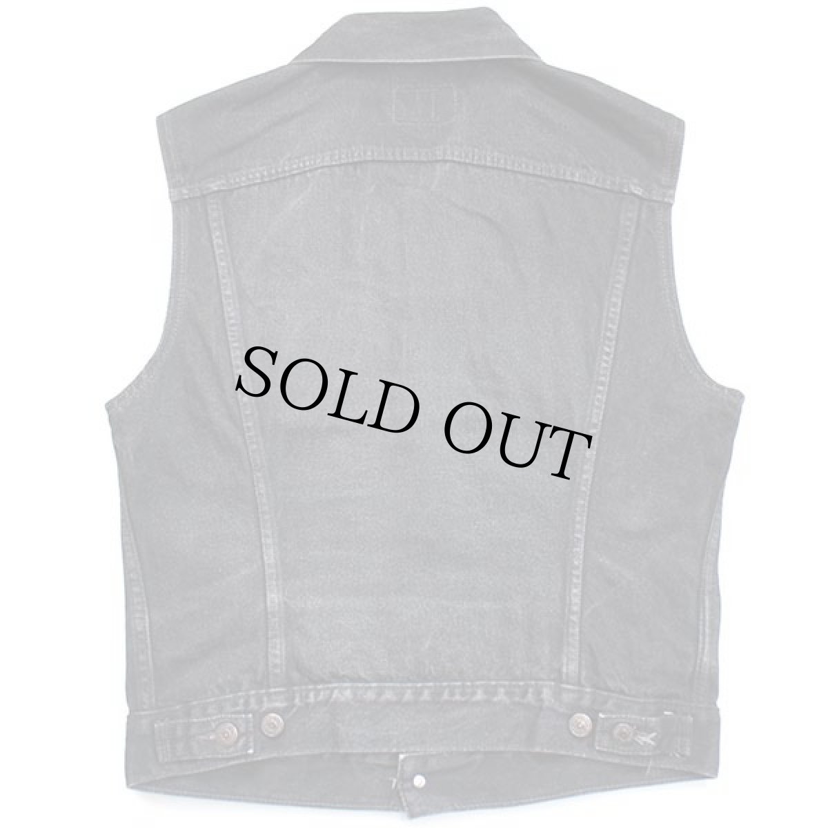 画像2: 90s Levi'sリーバイス 70401 ブラック デニムベスト L★ユーロ (2)