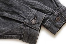 画像7: 80s カナダ製 Levi'sリーバイス 75505 先染め ブラック デニムジャケット 42 (7)