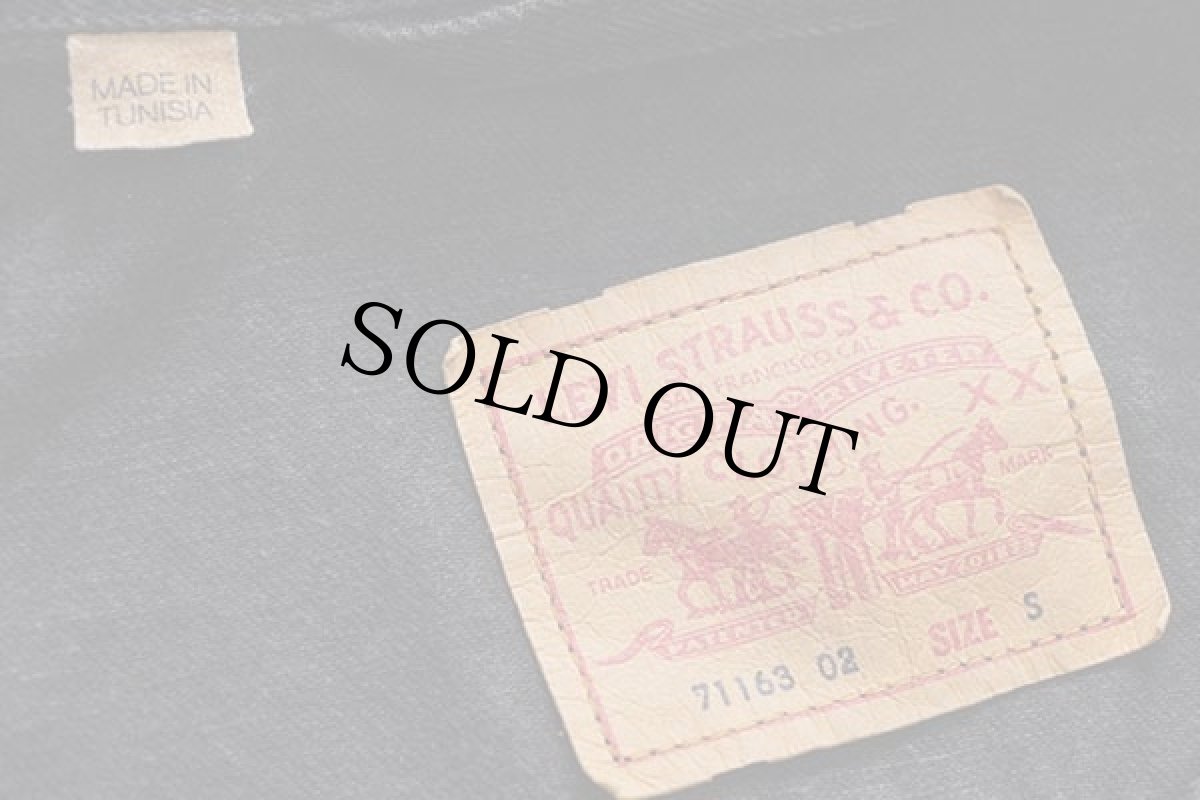 画像4: 80s Levi'sリーバイス 71163 ショート丈 カットオフ ブラック デニムベスト S★ユーロ (4)