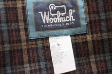 画像5: 90s Woolrichウールリッチ チェックライナー コットン×ナイロン フィールドコート 緑 L (5)