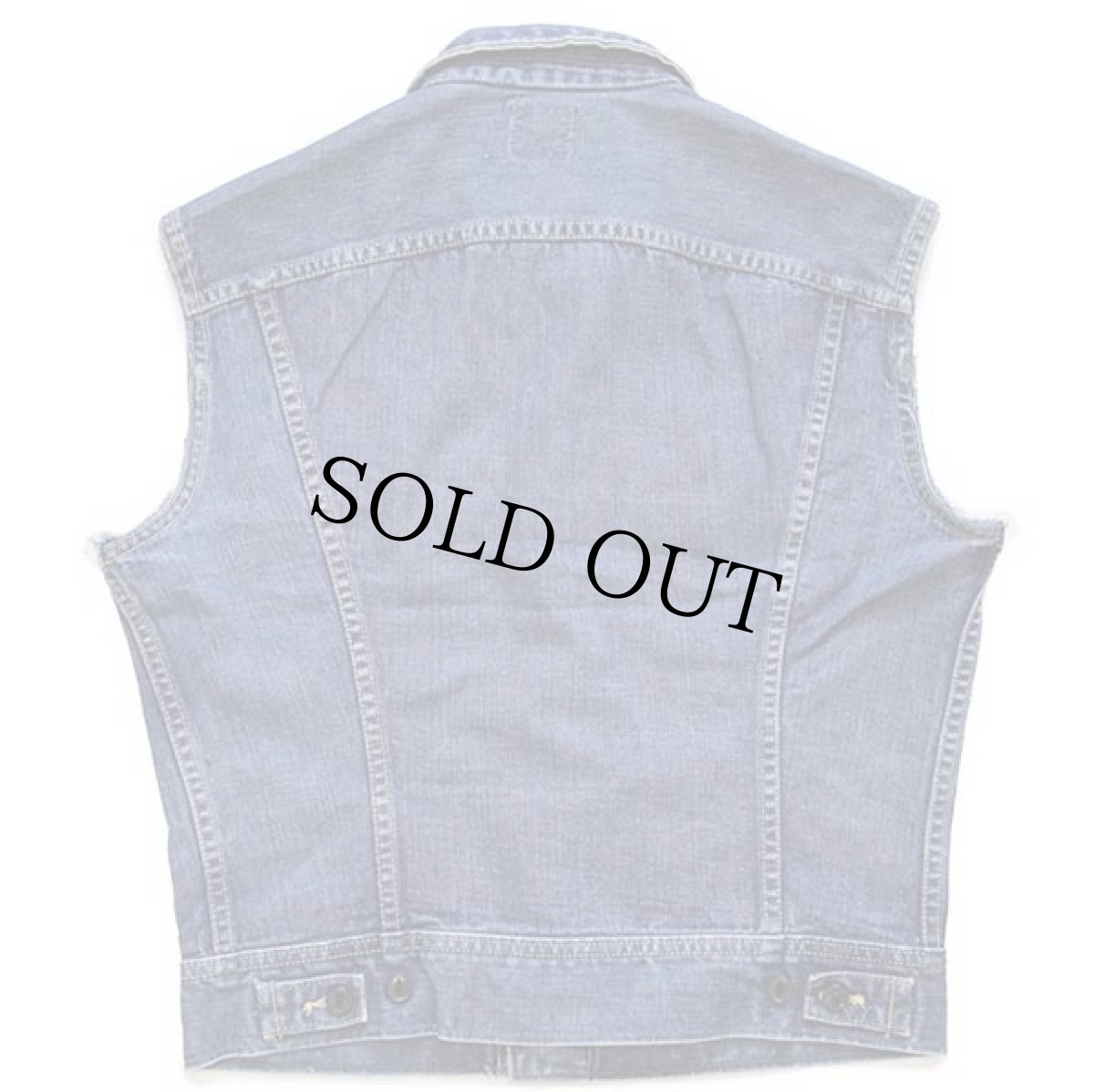 画像2: 70s USA製 Leeリー 220 カットオフ デニムベスト (2)