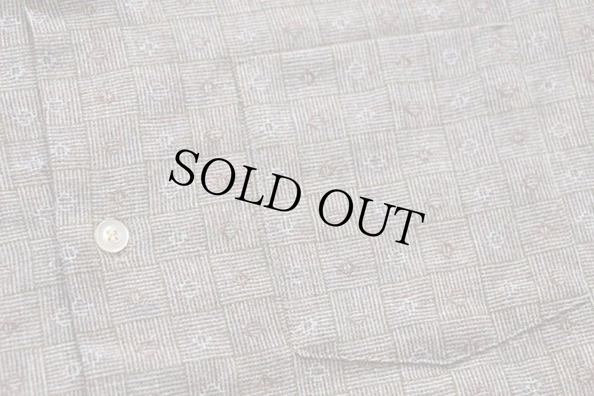 画像5: 70s Century by VAN HEUSEN 総柄 ウール混 オープンカラーシャツ M (5)