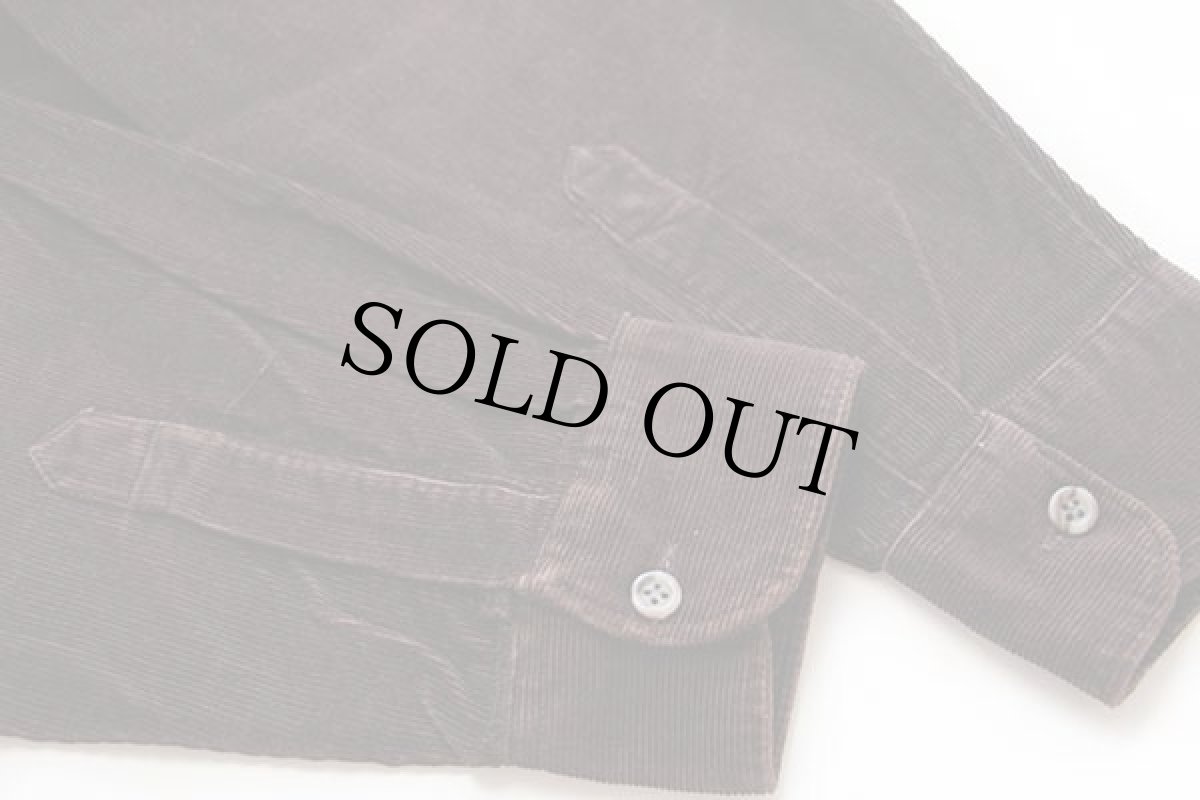 画像6: 90s Levi'sリーバイス 無地 ボタンダウン コットン コーデュロイシャツ 焦げ茶 XL★ユーロ (6)
