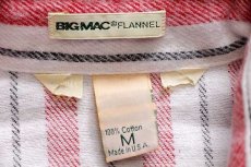 画像4: 90s USA製 JCPenney STJOHN'SBAY×BIGMACビッグマック マルチストライプ コットン フランネルシャツ M (4)