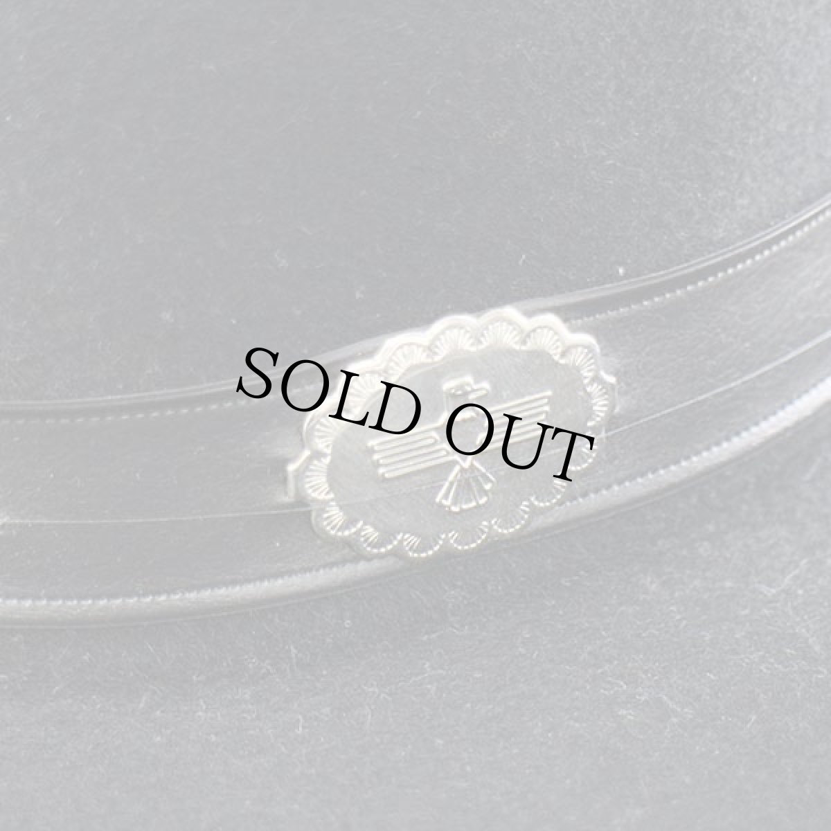 画像7: USA製 EDDY bros. サンダーバード 装飾付き ウール フェルト カウボーイハット 黒 7 3/8 (7)