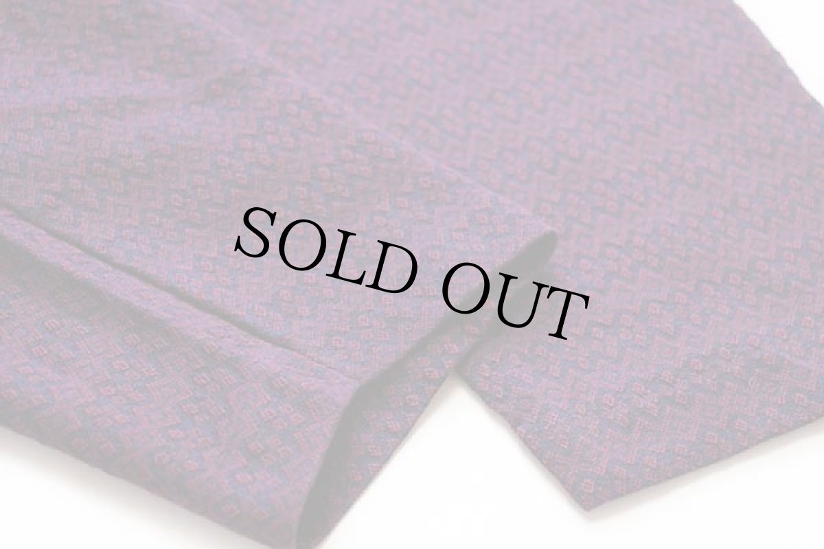 画像6: 90s USA製 LANDS'ENDランズエンド 織り柄 総柄 タートルネック コットン カットソー XL (6)