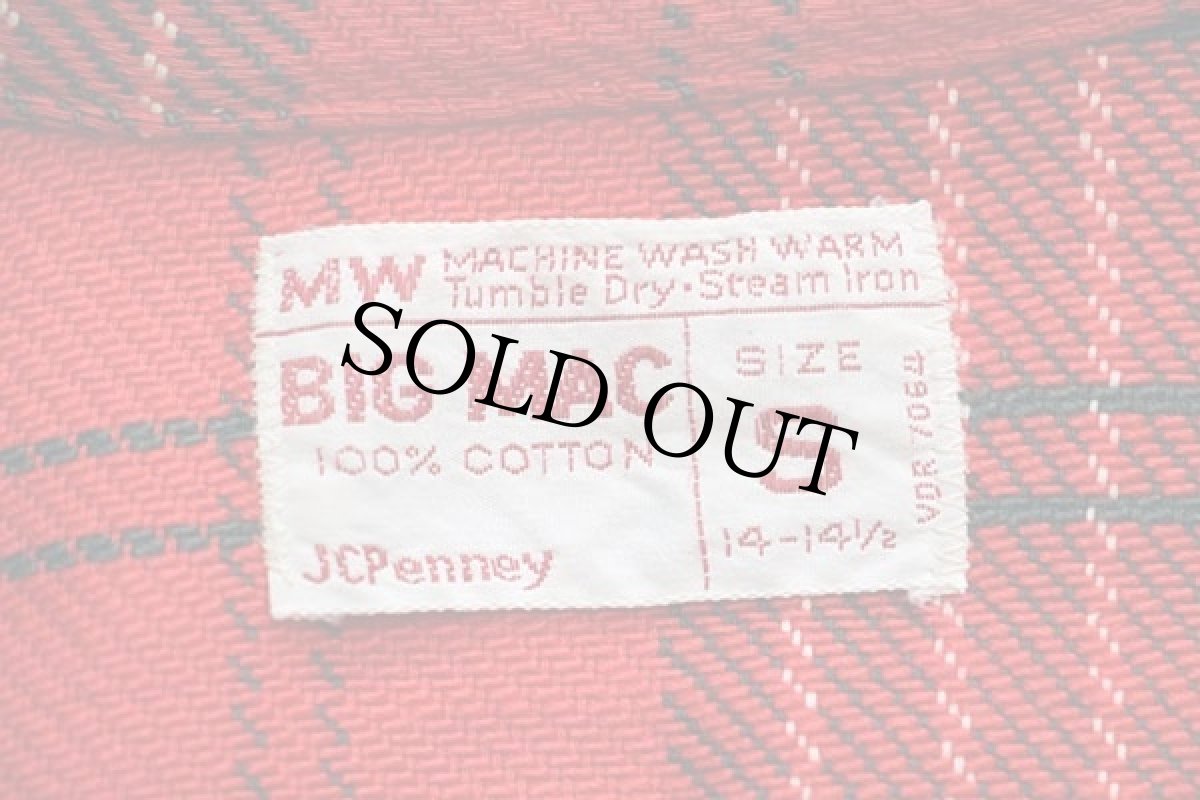 画像4: 70s JCPenney BIGMACビッグマック チェック コットン フランネルシャツ S (4)